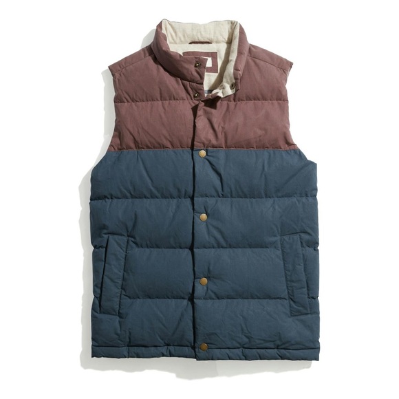 Marine Layer Sequoia Flannel Lined Down Puffer Vest - Picture 3 of 7